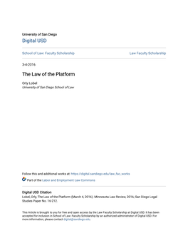 The Law of the Platform