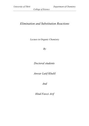 Elimination and Substitution Reactions