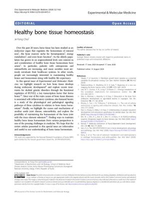 Healthy Bone Tissue Homeostasis Je-Yong Choi1
