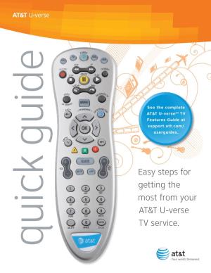 Easy Steps for Getting the Most from Your AT&T U-Verse TV Service