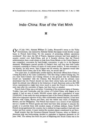 Indo-China: Rise of the Viet Minh
