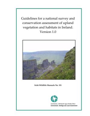 Guidelines for a National Survey and Conservation Assessment of Upland Vegetation and Habitats in Ireland