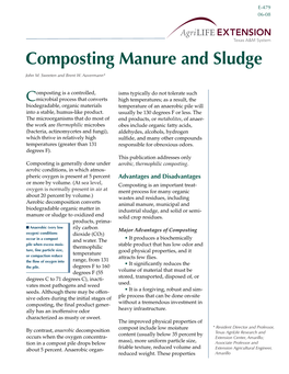 Composting Manure and Sludge