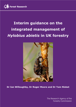 Interim Guidance on the Integrated Management of Hylobius Abietis in UK Forestry