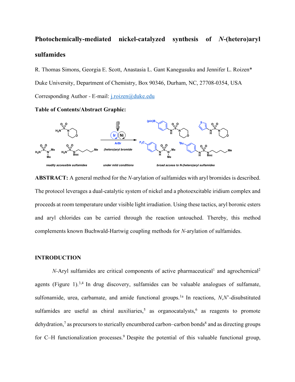 Hetero)Aryl Sulfamides