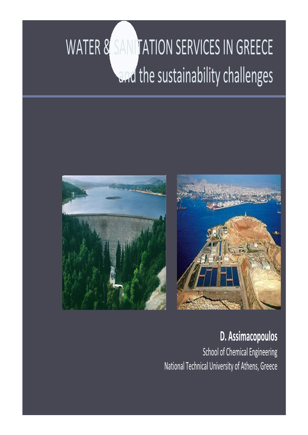 WATER & SANITATION SERVICES in GREECE and the Sustainability