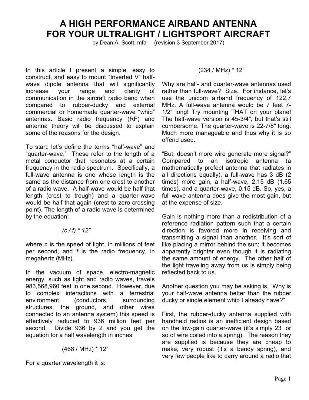 A High Performance Half-Wave Dipole Antenna