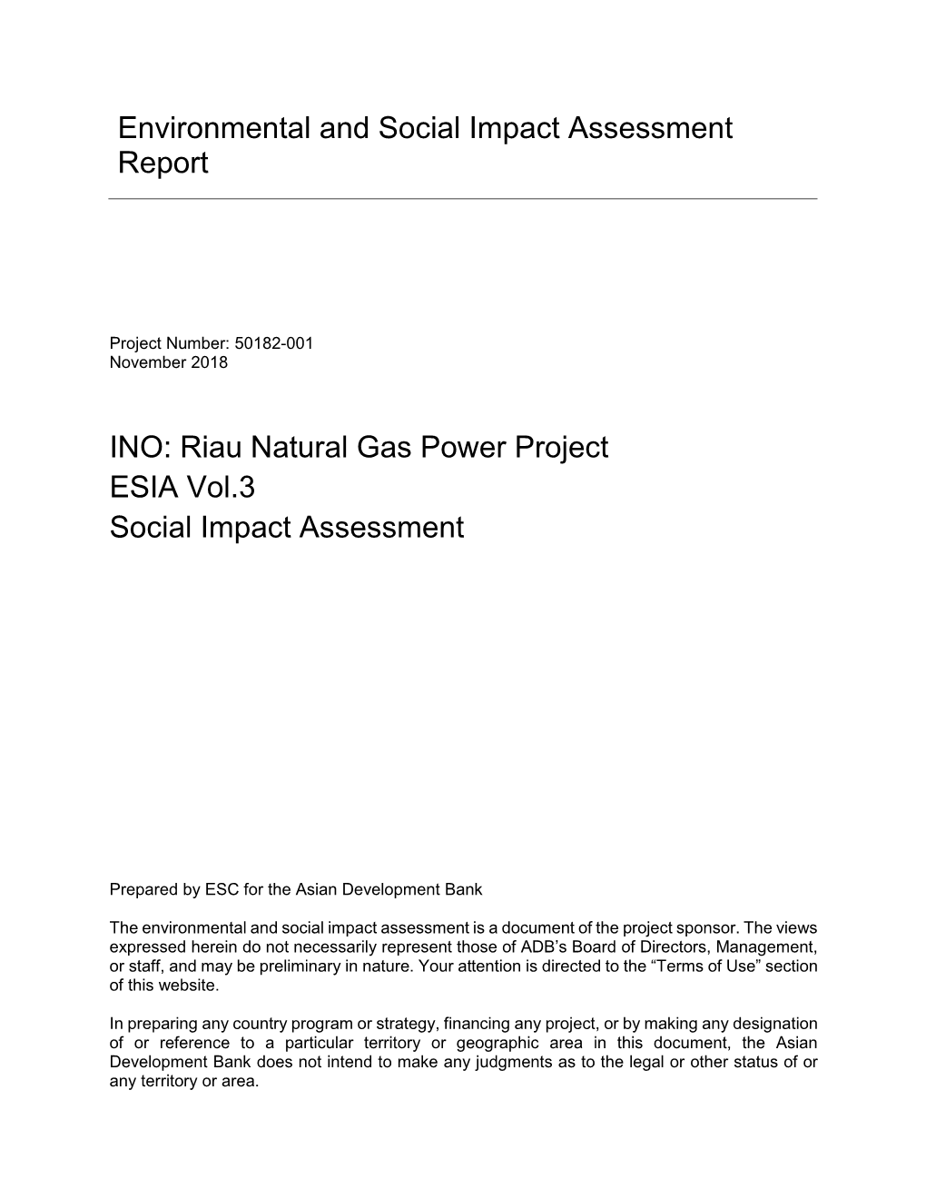 Social Impact Assessment Report