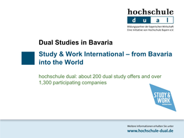 Dual Studies in Bavaria