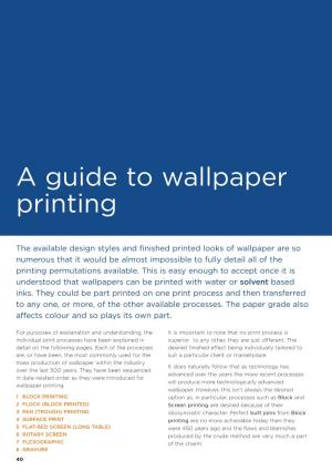 A Guide to Wallpaper Printing