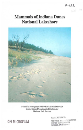 Mammals Ofl):Ndiana Dunes National Lakeshore