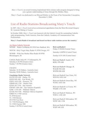 Catholic Radio Stations USA 2016 111.253 KB
