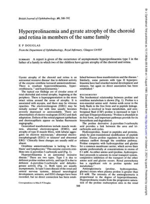 Hyperprolinaemia and Gyrate Atrophy of the Choroid and Retina in Members of the Same Family