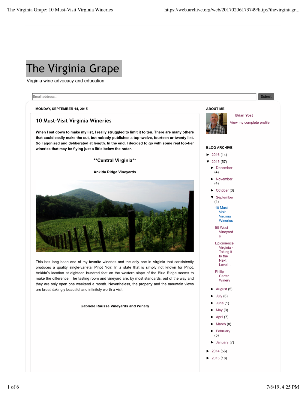 The Virginia Grape: 10 Must-Visit Virginia Wineries