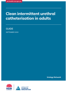 Clean Intermittent Urethral Catheterisation in Adults