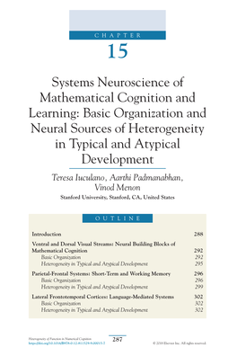 Systems Neuroscience of Mathematical Cognition and Learning