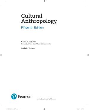 Cultural Anthropology Fifteenth Edition