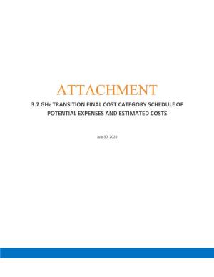 ATTACHMENT 3.7 Ghz TRANSITION FINAL COST CATEGORY SCHEDULE of POTENTIAL EXPENSES and ESTIMATED COSTS