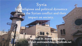 Revd Dr. Andrew Ashdown. E-Mail: Andrewashdown@Talktalk.Net