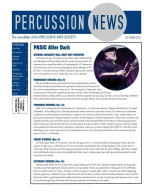 October 2011 Percussion News