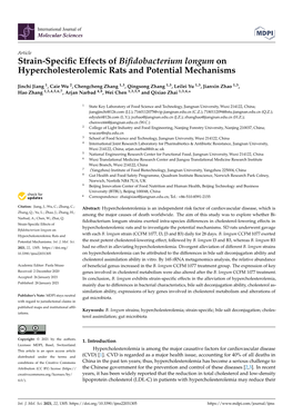 Strain-Specific Effects of Bifidobacterium Longum On