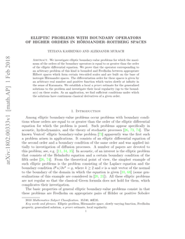Elliptic Problems with Boundary Operators of Higher Orders in H
