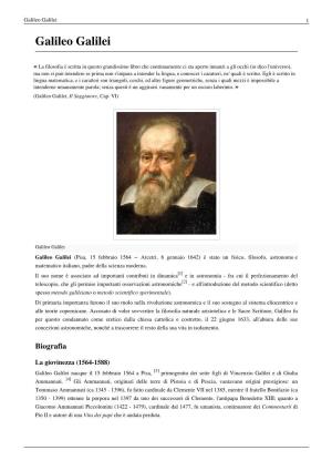 Galileo Galilei 1 Galileo Galilei
