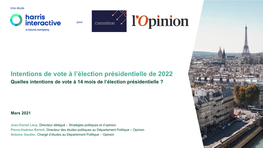 Intentions De Vote À L'élection Présidentielle De 2022