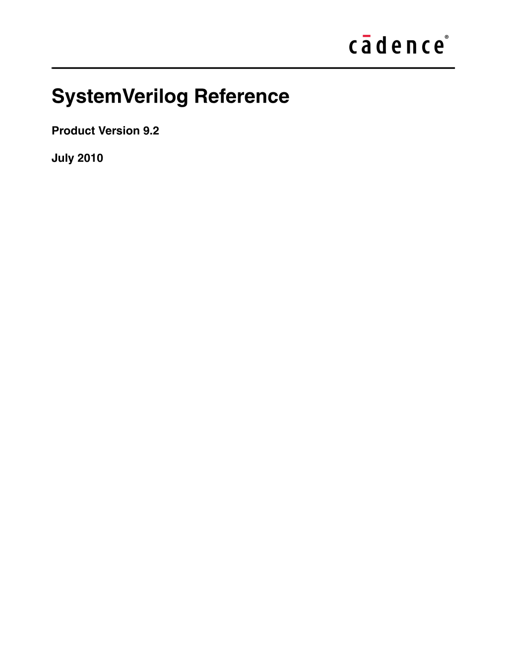 Systemverilog Reference