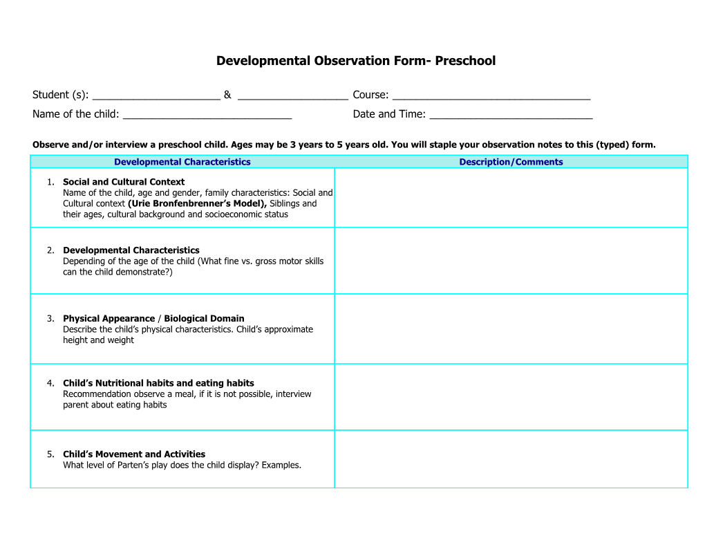 Classroom Observation Form s2