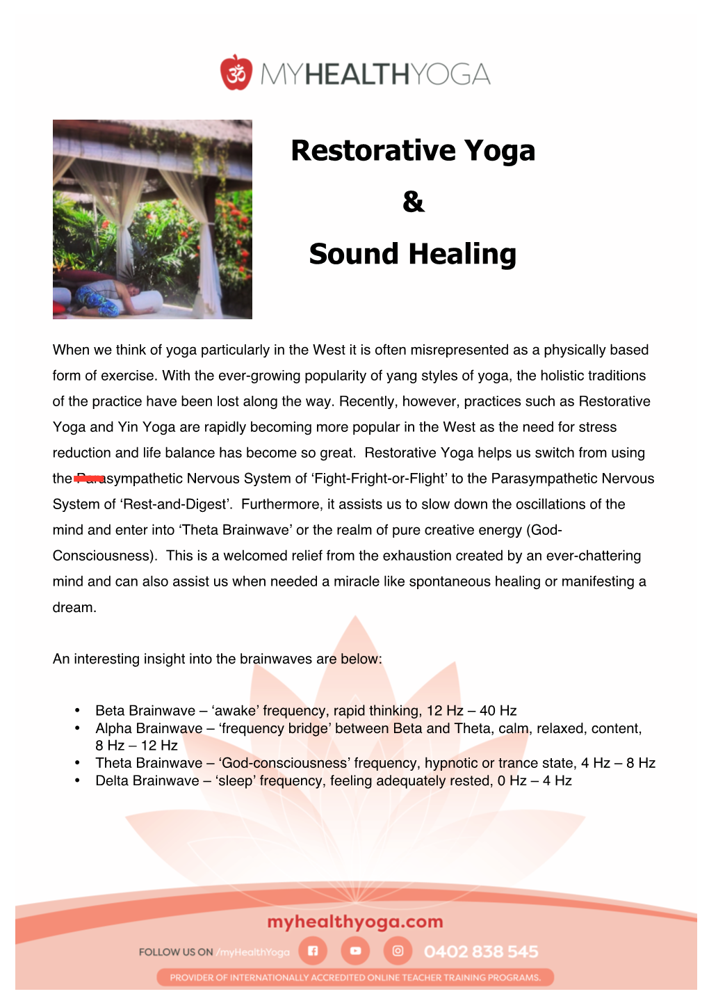 Restorative Yoga & Sound Healing