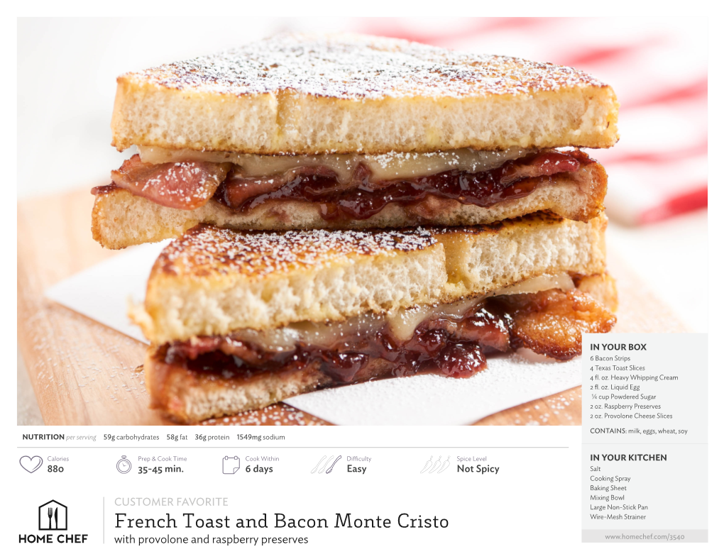 French Toast and Bacon Monte Cristo