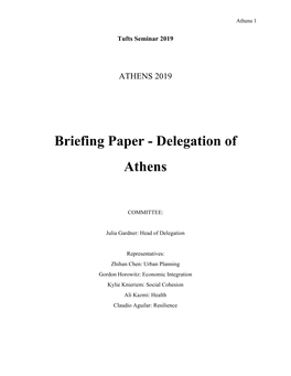 Briefing Paper - Delegation of Athens