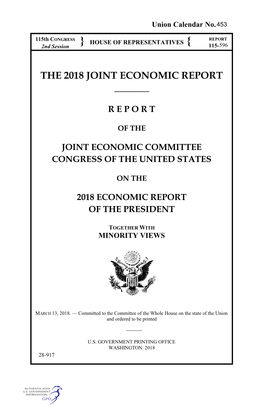 The 2018 Joint Economic Report ______