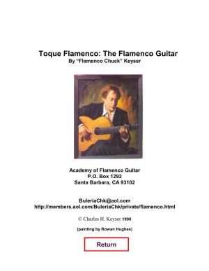 The Flamenco Guitar by “Flamenco Chuck” Keyser