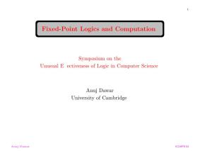 Fixed-Point Logics and Computation