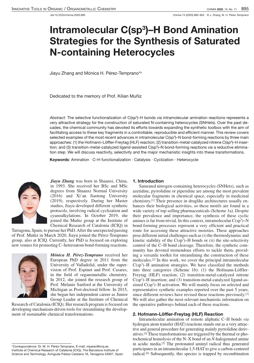 ÂŒH Bond Amination Strategies for the Synthesis Of