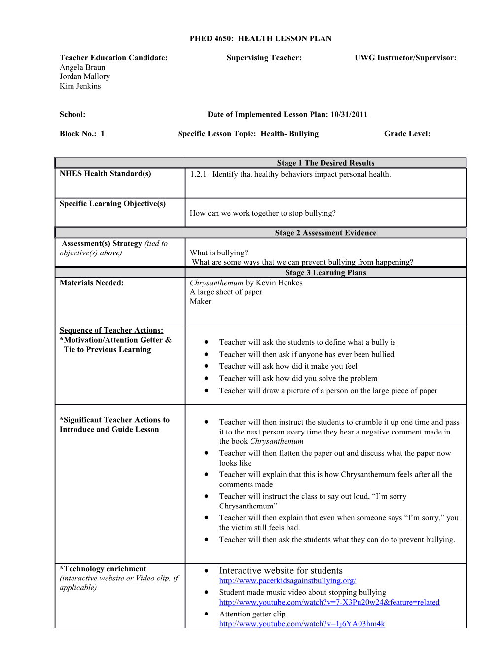 Lesson Planning Template s8