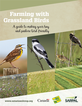 Farming with Grassland Birds a Guide to Making Your Hay and Pasture Bird Friendly