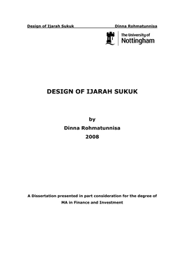 Design of Ijarah Sukuk Dinna Rohmatunnisa
