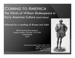 Coming to America: the Works of William