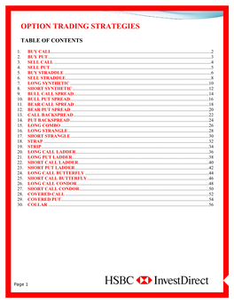 Option Trading Strategies