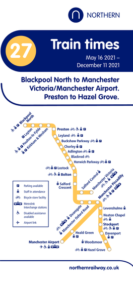 Blackpool North & Preston to Manchester & Hazel Grove