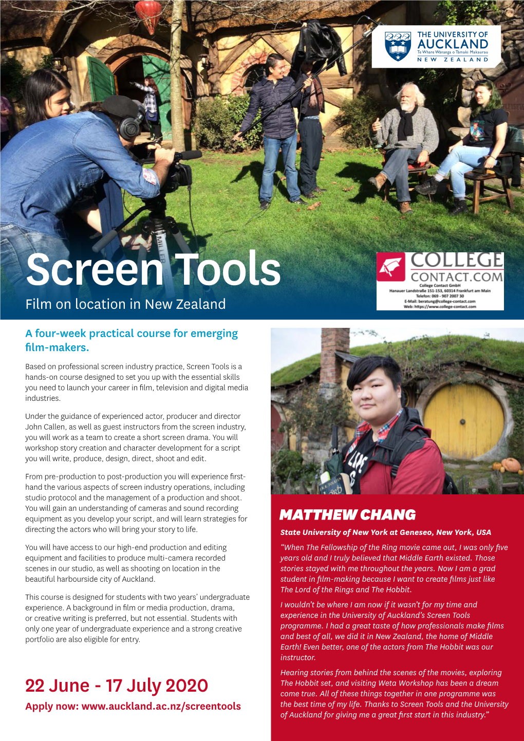 Screen Tools Film on Location in New Zealand