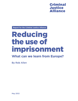 Reducing the Use of Imprisonment
