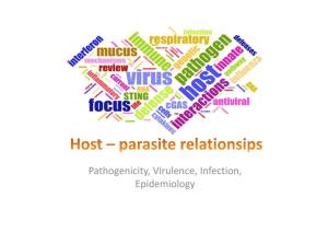 Pathogenicity, Virulence, Infection, Epidemiology Host Microbes Severe to One