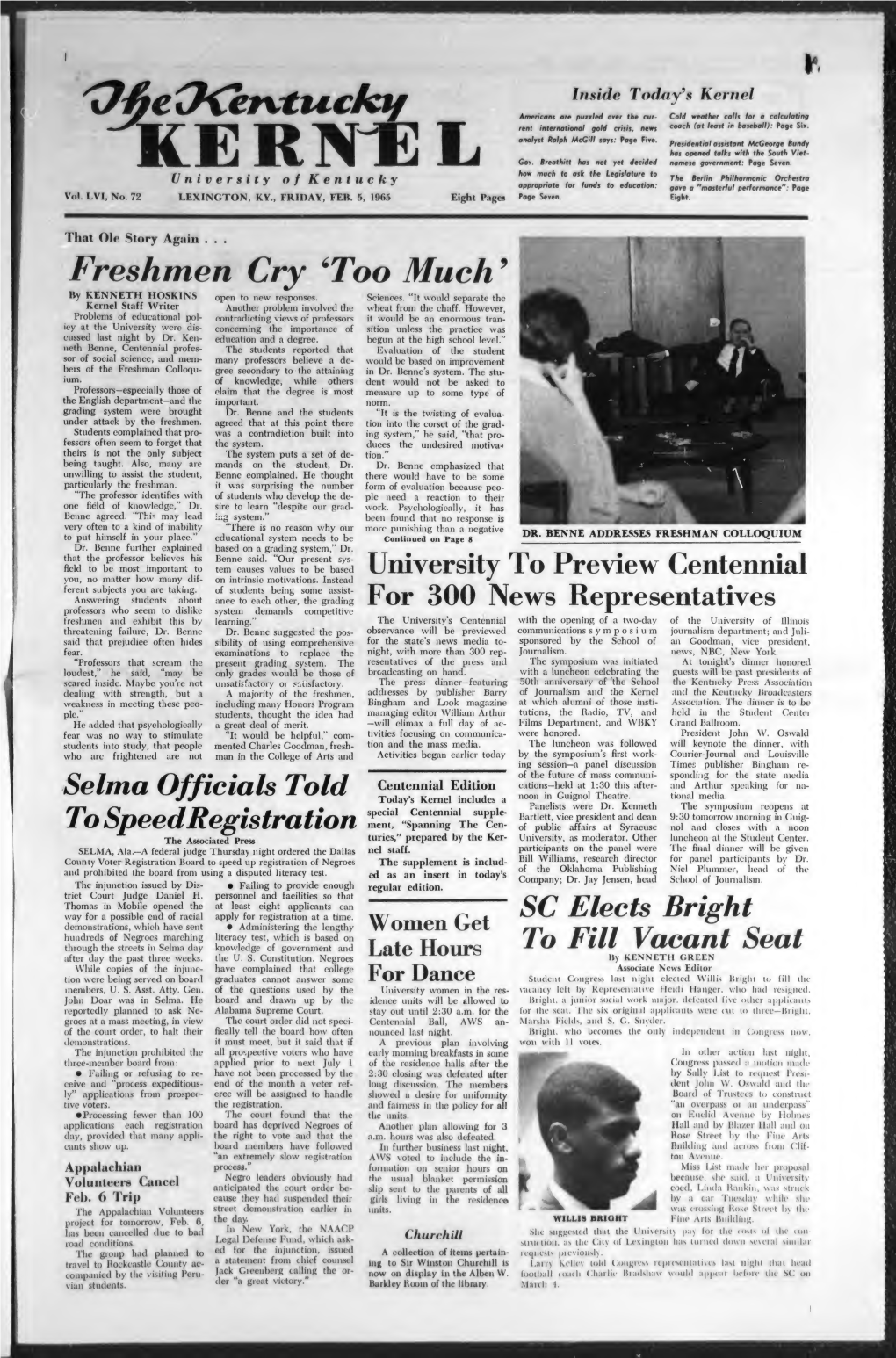 The Kentucky Kernel: 1965-02-05