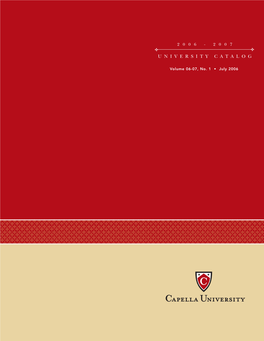 Capella University Catalog