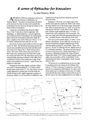 A Corner of Ophiuchus for Binoculars by John Flannery, SDAS