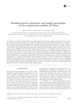 Random Fractal Characters and Length Uncertainty of the Continental Coastline of China